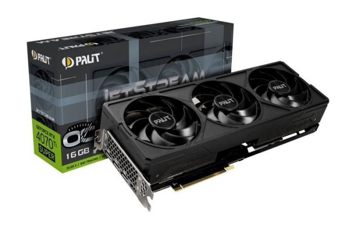 Відеокарта GF RTX 4070 Ti Super 16GB GDDR6X JetStream OC Palit (NED47TSS19T2-1043J)