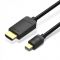 Кабель Vention MiniDisplayPort-HDMI, v1.4, 2 m, Black (HABBH)