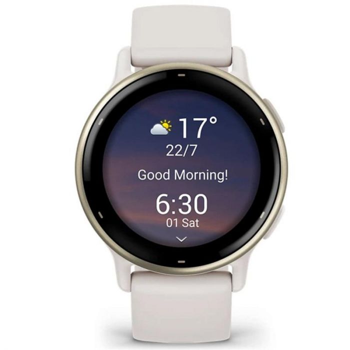 Смарт-годинник Garmin Vivoactive 5 Cream Gold Aluminum Bezel with Ivory Case and Silicone Band (010-02862-51)
