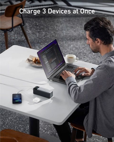 Універсальна мобільна батарея Anker PowerCore 737 GaNPrime 24000 mAh 140W Black (A1289011)