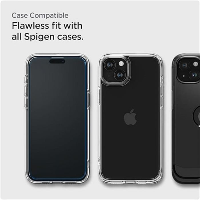 Захисне скло Spigen Glas.tR AlignMaster FC для Apple iPhone 15, Black, 2шт (AGL06906)