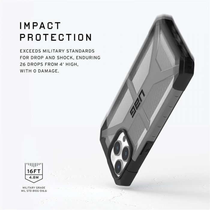 Чохол-накладка Urban Armor Gear Plasma для Apple iPhone 15 Pro Max Ash (114304113131)