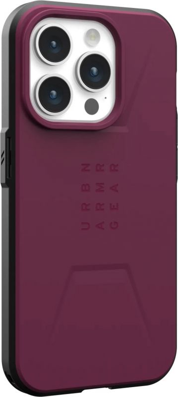 Чохол-накладка Urban Armor Gear Civilian Magsafe для Apple iPhone 15 Pro Max Bordeaux (114295119049)