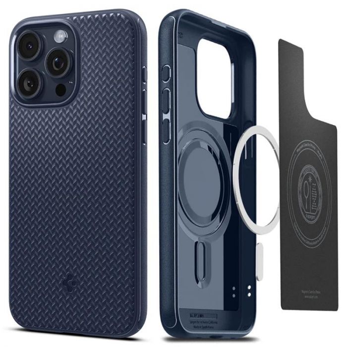 Чохол-накладка Spigen Mag Armor MagFit для Apple iPhone 15 Pro Navy Blue (ACS06737)