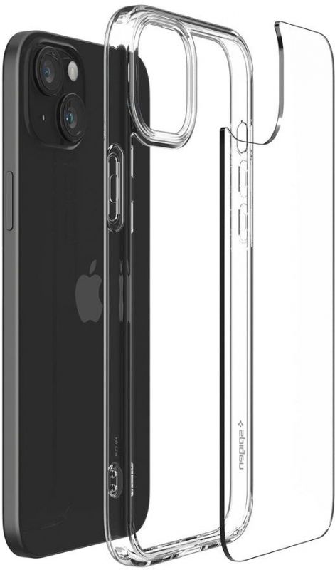 Чохол-накладка Spigen Crystal Hybrid для Apple iPhone 15 Plus Crystal Clear (ACS06459)