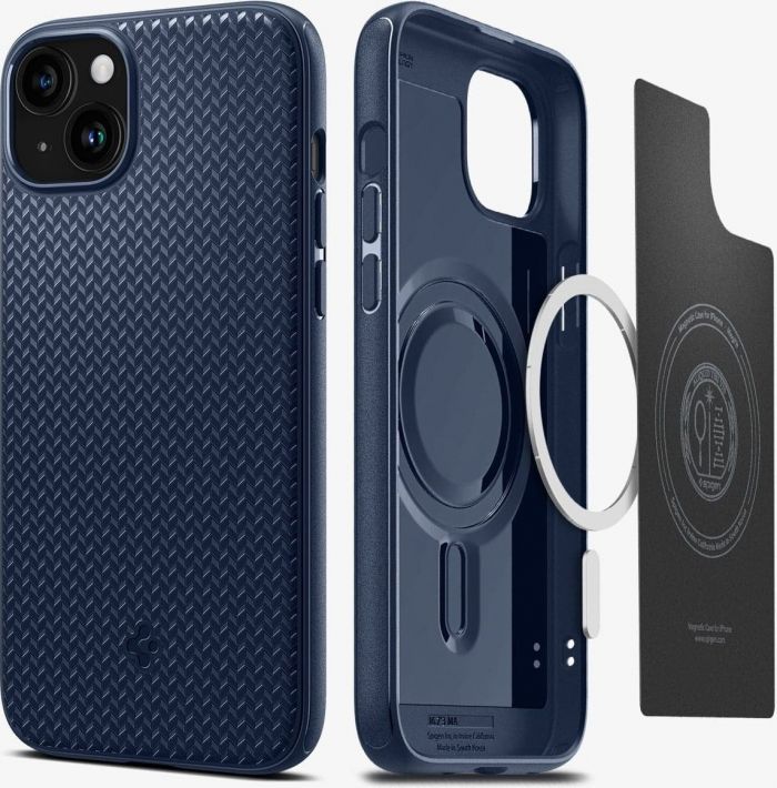 Чохол-накладка Spigen Mag Armor MagFit для Apple iPhone 15 Plus Navy Blue (ACS06672)