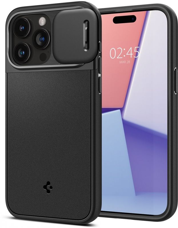 Чохол-накладка Spigen Optik Armor MagFit для Apple iPhone 15 Pro Max Black (ACS06599)