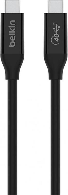 Кабель Belkin USB Type-C-USB Type-C (M/M), 40Gbps, 100W, 0.8 м, Black (INZ001BT0.8MBK)