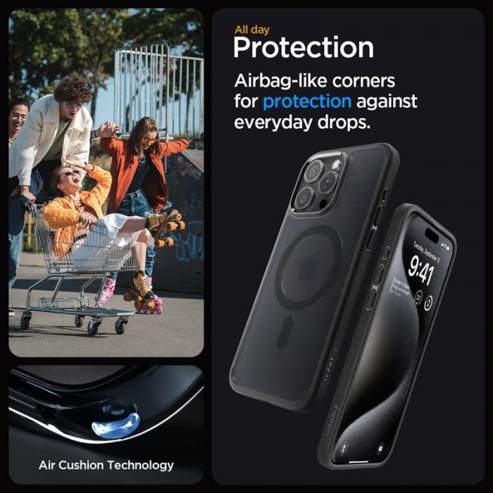 Чохол-накладка Spigen Ultra Hybrid MagFit для Apple iPhone 15 Pro Max Frost Black (ACS06581)