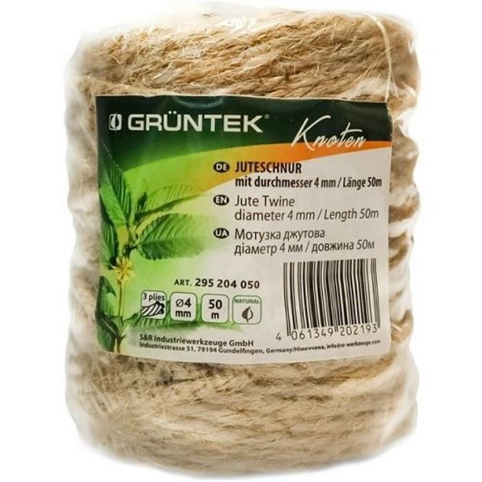 Шпагат джутовий Gruntek 4 мм х 50 м (295204050)