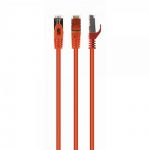Патч-корд S/FTP Cablexpert (PP6A-LSZHCU-O-3M) cat.6a, литий, 50u "штекер із засувкою, 3м, помаранчевий