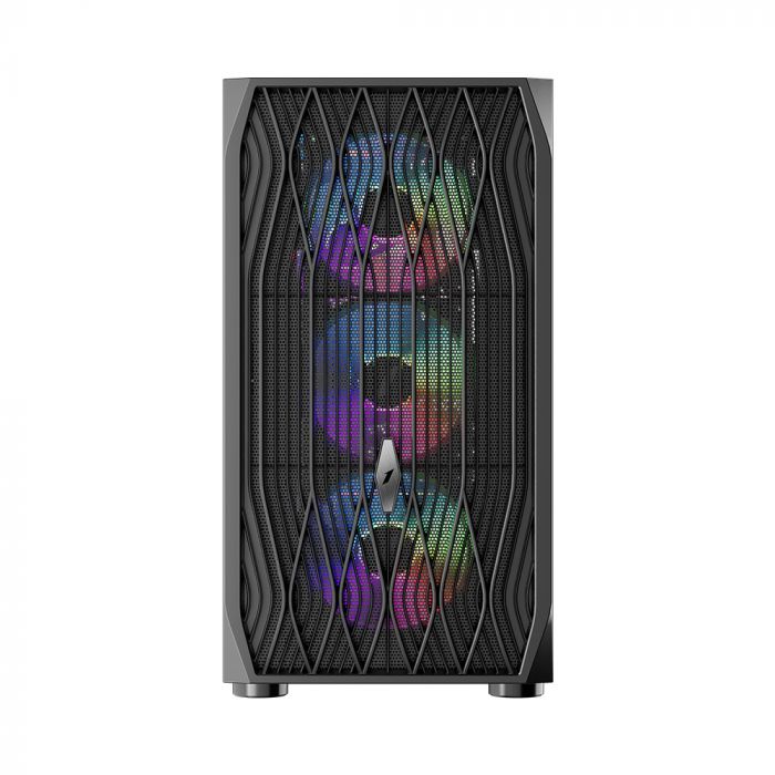 Корпус 1stPlayer AY7-BK-4F1 Black без БЖ