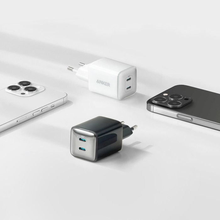 Мережевий зарядний пристрій Anker PowerPort 521 Nano Pro White, 40 W, 2хUSB Type-C (A2038G21)