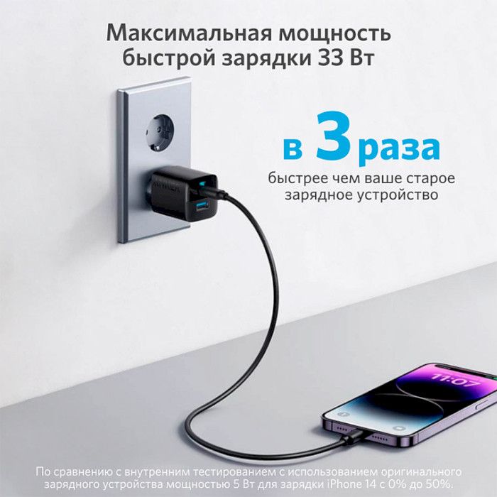 Мережевий зарядний пристрій Anker PowerPort 323 Black (A2331G11)