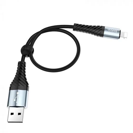 Кабель Hoco X38 USB - Lightning (M/M), 0.25м, Black (X38LB0.25)