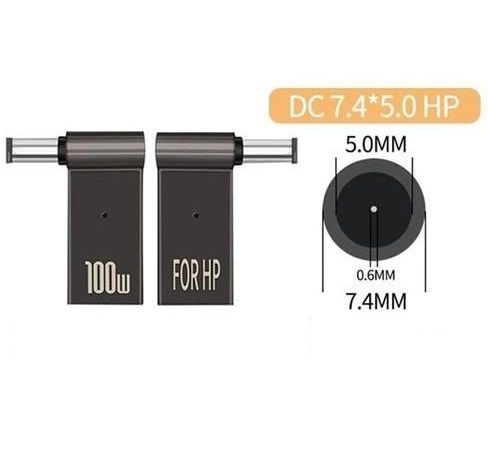 Адаптер для зарядки ноутбука HP від павербанка PD 100W USB Type-C - 7.4x5.0mm (2000985601214)