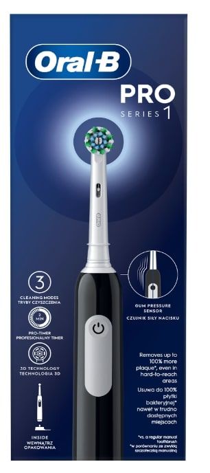 Зубна електрощітка Braun Oral-B Pro1 D305.513.3X CrossAction Black 