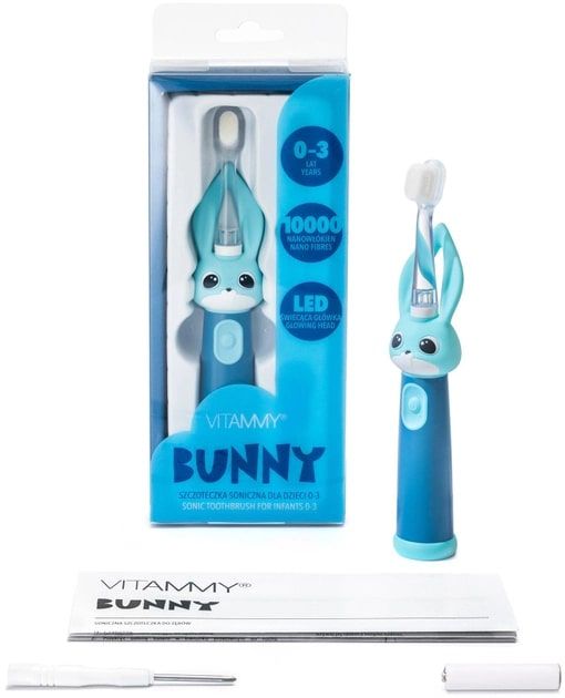 Зубна електрощітка Vitammy Bunny Blue (від 0 - 3 років)