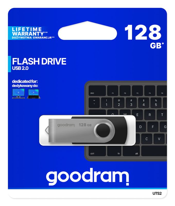 Флеш-накопичувач USB2.0 128GB GOODRAM UTS2 (Twister) Black (UTS2-1280K0R11)