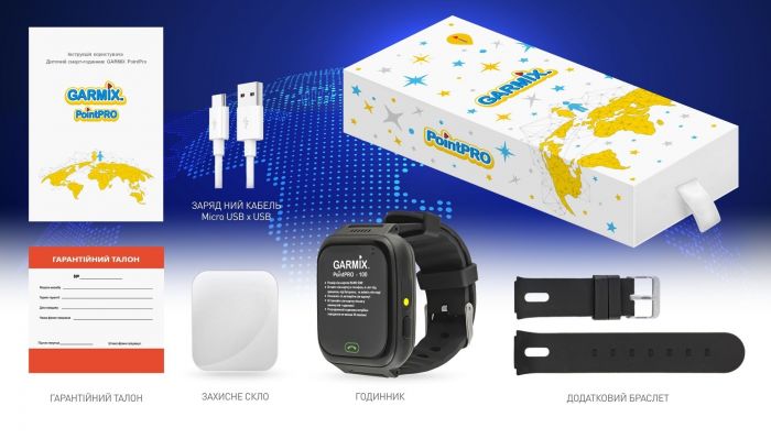 Дитячий смарт-годинник Garmix PointPRO-100 WiFi Black