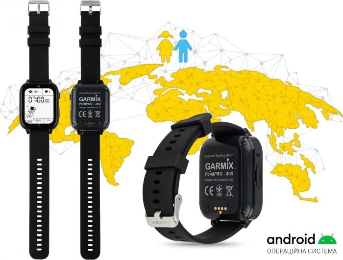 Дитячий смарт-годинник Garmix PointPRO-300 4G/GPS/WiFi Black