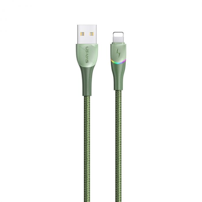Кабель Usams US-SJ541 USB - Lightning (M/M), 1.2 м, Green (SJ541USB03)