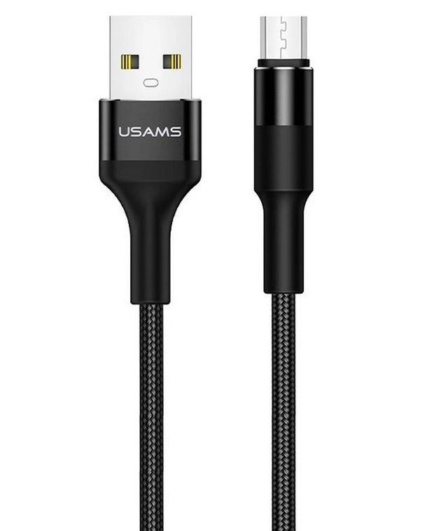 Кабель Usams US-SJ224 USB - micro USB (M/M), 1.2 м, Black (SJ224USB01)