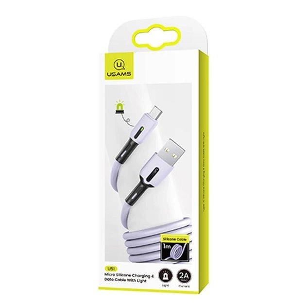 Кабель Usams US-SJ432 USB - Micro USB (M/M), 1 м, Purple (SJ432USB04)