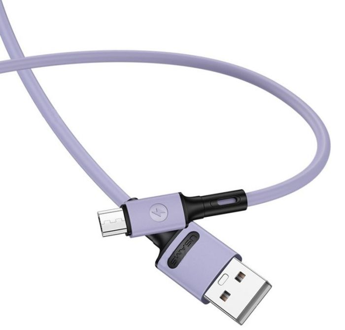 Кабель Usams US-SJ435 USB - Micro USB (M/M), 1 м, Purple (SJ435USB04)