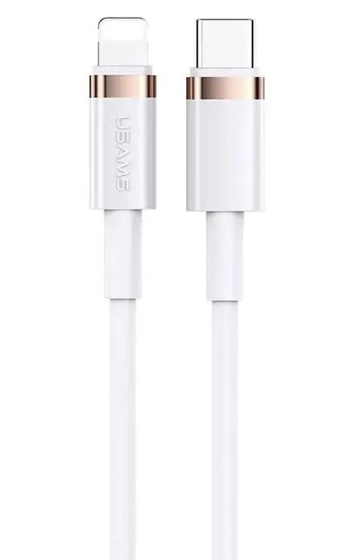 Кабель Usams US-SJ484 USB Type-C - Lightning (M/M), 1.2 м, White (SJ484USB02)