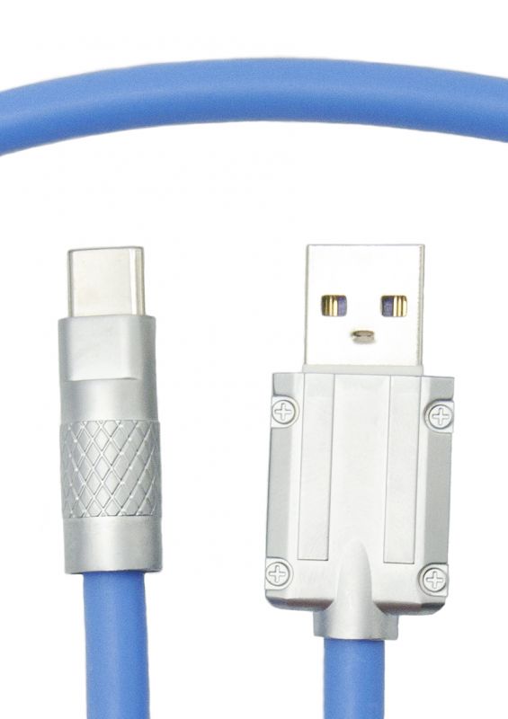 Кабель Dengos USB - USB Type-C (M/M) 1 м Blue (PLS-TC-NS-BLUE)