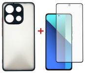 Чохол-накладка Dengos для Xiaomi Redmi Note 13 4G Black (DG-KM-66) + захисне скло