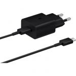 Мережевий зарядний пристрій Samsung EP-T1510X Black, 1хUSB Type-C, 15W + кабель USB Type-C (EP-T1510XBEGEU)