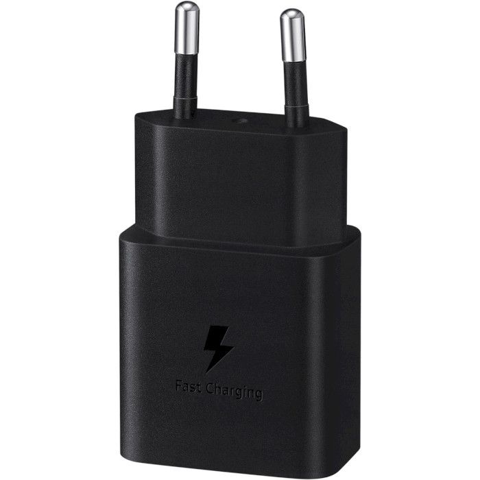 Мережевий зарядний пристрій Samsung EP-T1510X Black, 1хUSB Type-C, 15W + кабель USB Type-C (EP-T1510XBEGEU)