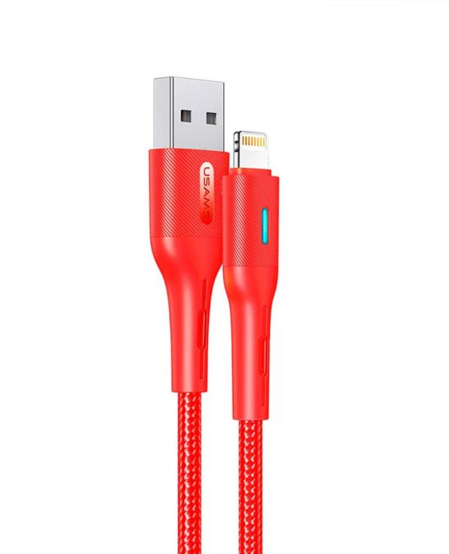 Кабель Usams US-SJ425 USB - Lightning (M/M), 1.2 м, Red (SJ425USB02)