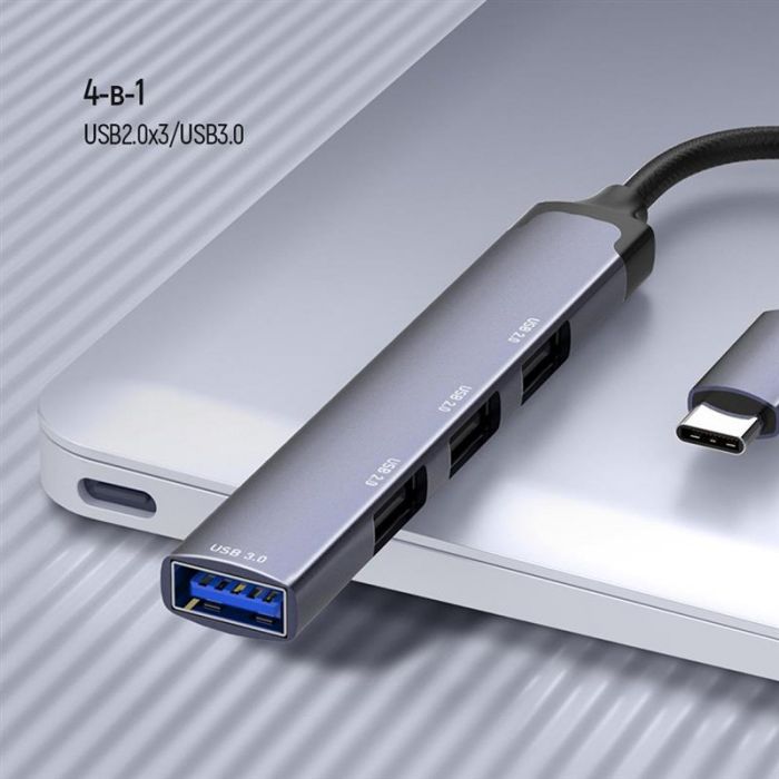 USB-хаб СolorWay USB Type-C 4-в-1 (CW-HUB04)