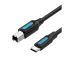Кабель Vention USB Type-C - USB Type-B (M/M), 1.5 м, Black (CQUBG)