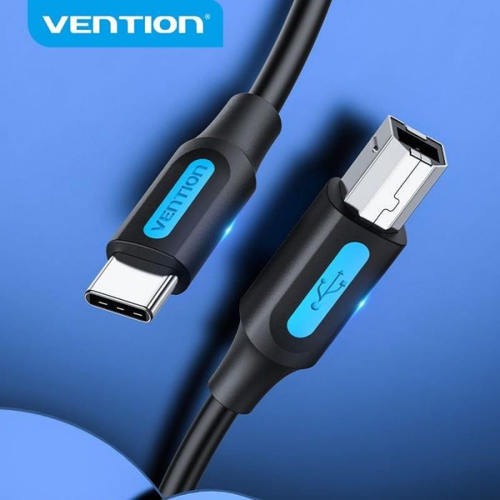 Кабель Vention USB Type-C - USB Type-B (M/M), 2 м, Black (CQUBH)