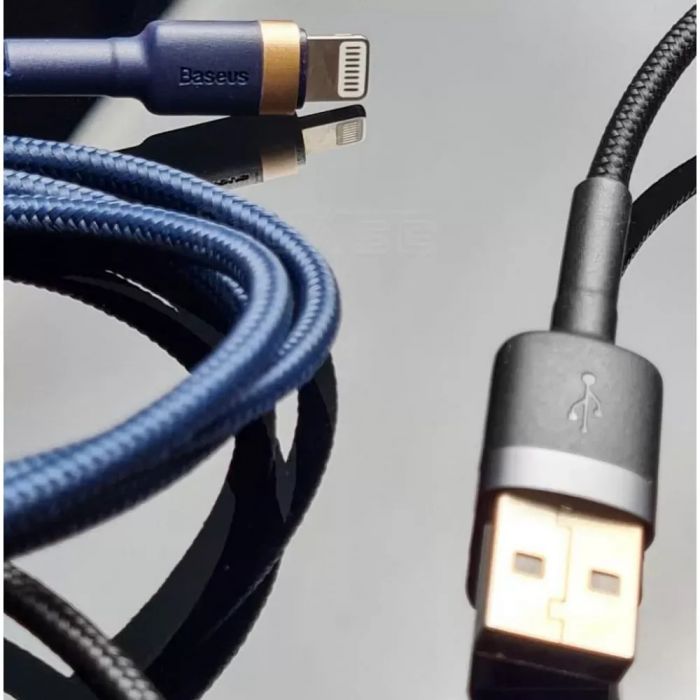 Кабель Baseus Cafule USB - Lightning (M/M), 2.4A, 1 м Black (6953156274976)