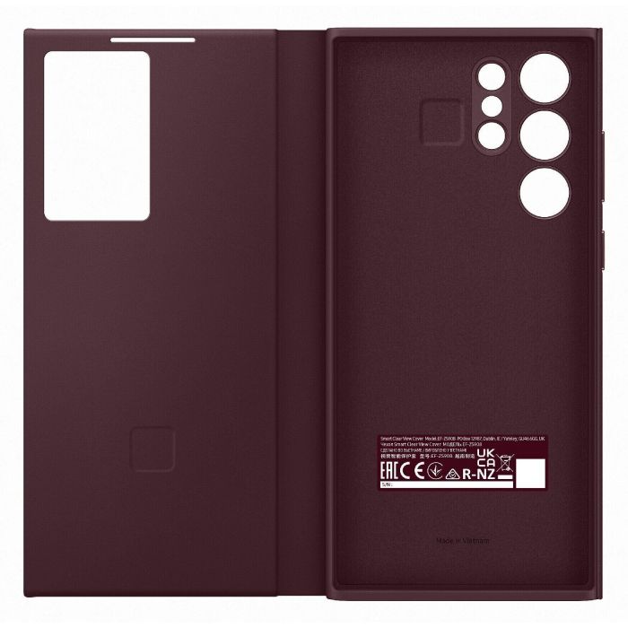 Чохол-книжка Samsung Smart Clear View Cover для Samsung Galaxy S22 Ultra SM-S908 Burgundy (EF-ZS908CEEGRU)
