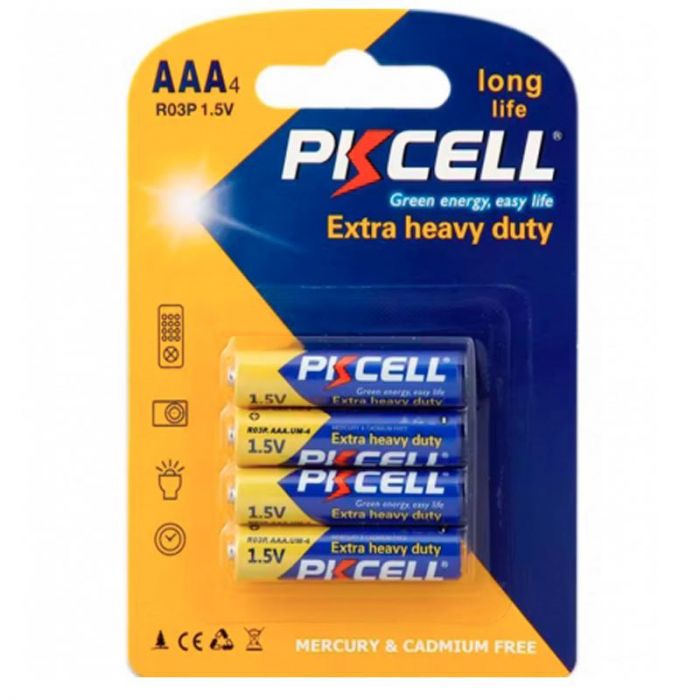 Батарейка PKCELL Extra Heavy Duty AAA/LR03 4шт