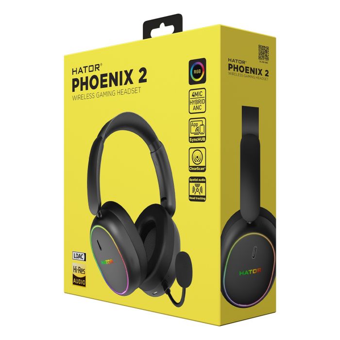 Гарнiтура Hator Phoenix 2 Wireless Black (ESH40)