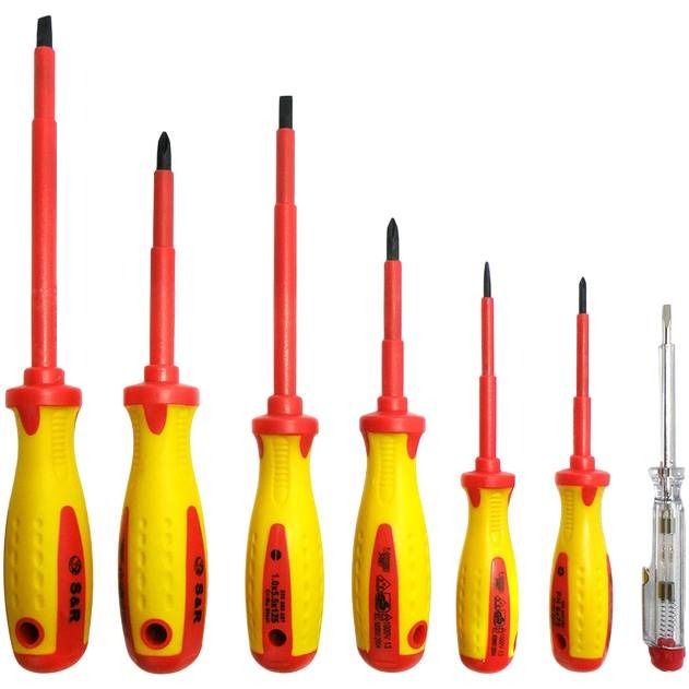 Набір викруток діелектричних S&R PH-SL-TEST-PROFI, 1000V, 7шт (250681307)