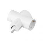 Мережевий адаптер 2E 3xТип F, 16A, білий (2E-AD0103WH)