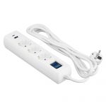 Мережевий фільтр 2E 3хSchuko, 1 х USB, 1 x USB-C, 3 м (2E-SP315M3USBWH)