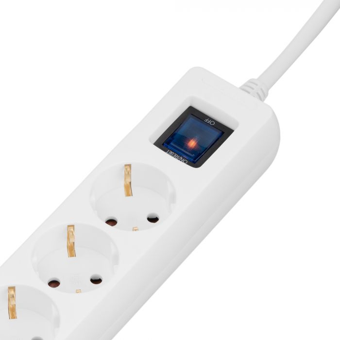 Мережевий фільтр 2E 3хSchuko, 1 х USB, 1 x USB-C, 3 м (2E-SP315M3USBWH)