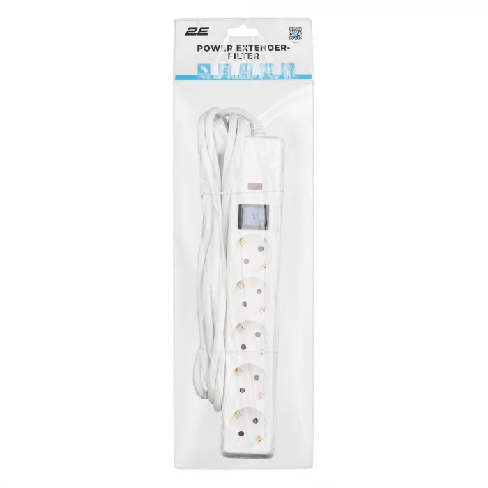Мережевий фільтр 2E 5хSchuko, 3 м (2E-SP515OSM3WH)