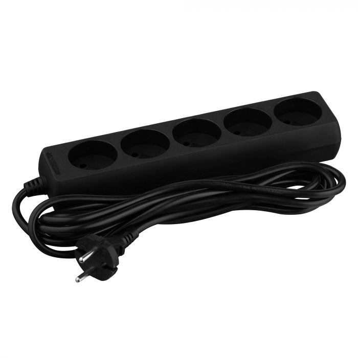 Фільтр живлення 2Е (2E-U05M3BK) 5 розетки, 3 м, чорний
