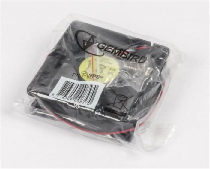 Вентилятор Gembird FANPS; 80х80х25мм, 2-pin, чорний