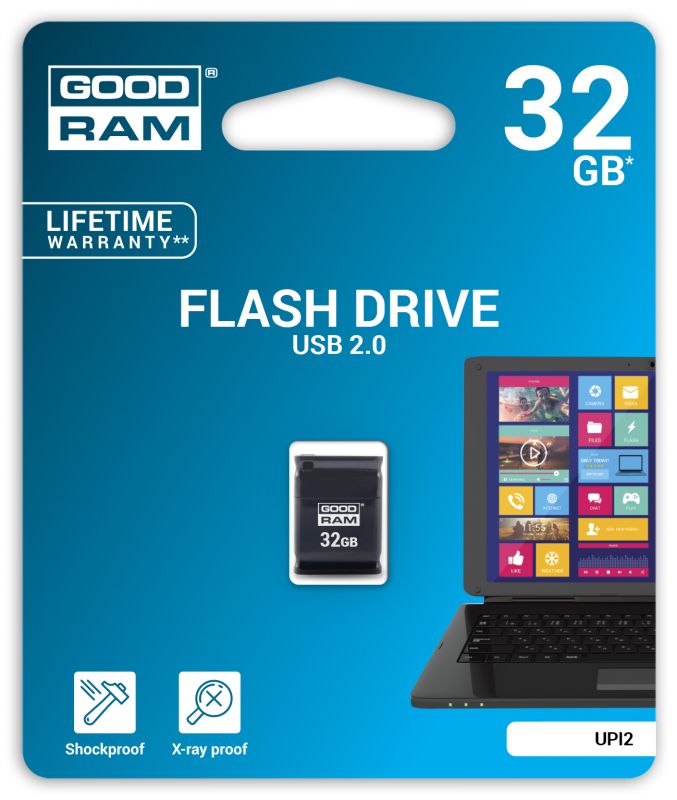 Флеш-накопичувач USB2.0 32GB GOODRAM UPI2 (Piccolo) Black (UPI2-0320K0R11)